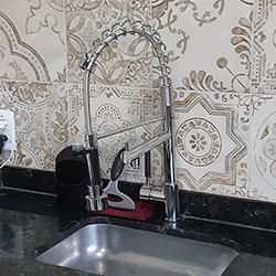 Torneira Cozinha Gourmet Misturador Monocomando Original Luxo 50 Cm METAL CROMADO 2087